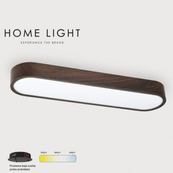 VESTA 529 PLAFONSKA SVETILJKA 24W 3000/4500/6000K TAMNO DRVO HOME LIGHT - Image 3