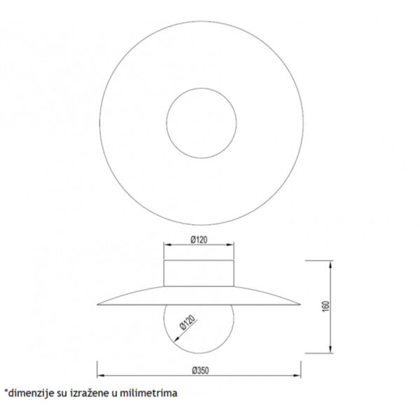 VESTA 535 PLAFONSKA SVETILJKA 8W 3000/4500/6000K TAMNO DRVO/CRNA HOME LIGHT - Image 2