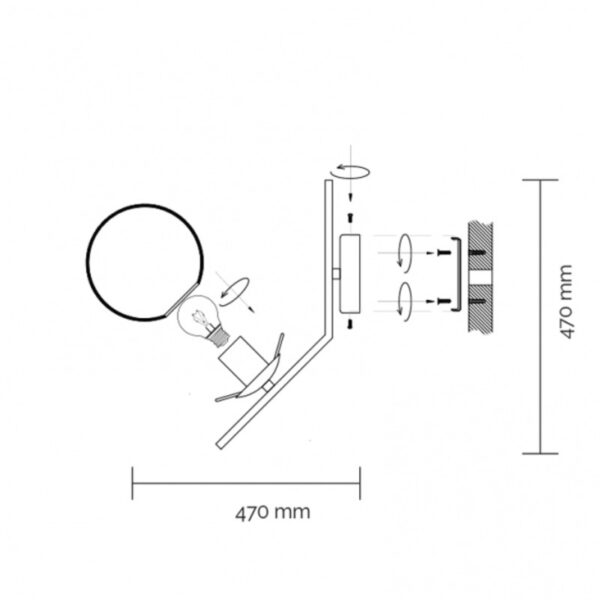 VESTA 575 ZIDNA LAMPA 1*E27 MESING HOME LIGHT - Image 2