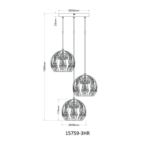 MIKA 15759-3HR SPOT LAMPA GLOBO LIGHTING - Image 5