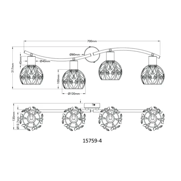 MIKA 15759-4 SPOT LAMPA GLOBO LIGHTING - Image 7