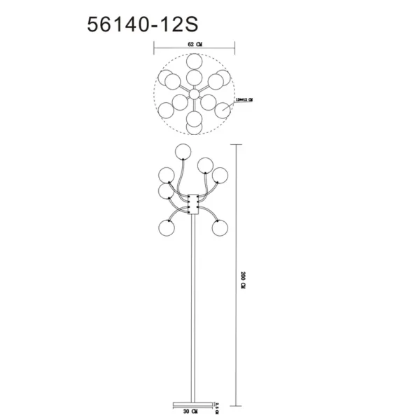 RIHA 56140-12S PODNA LAMPA GLOBO LIGHTING - Image 6