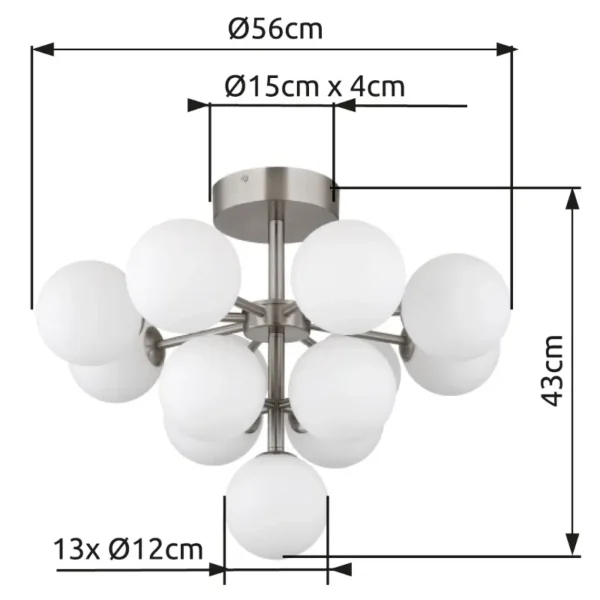 GRAPPY 56143-13ND PLAFONSKI LUSTER GLOBO LIGHTING - Image 7