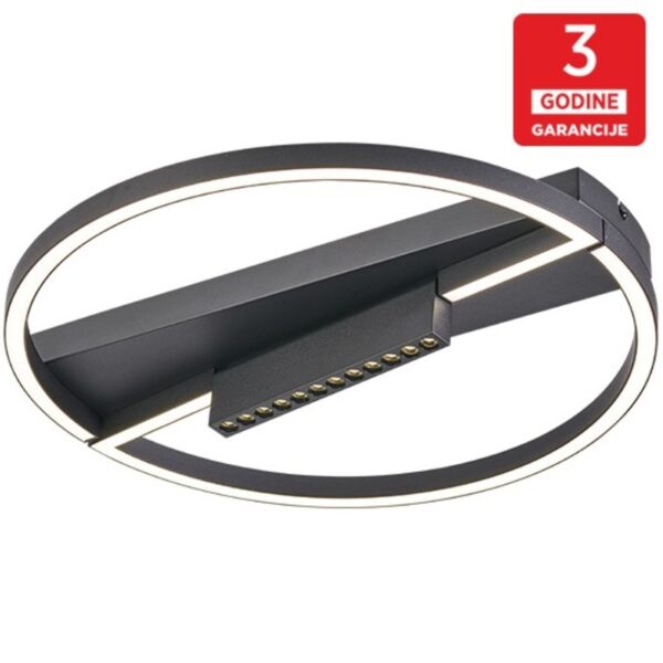 M10937 LED PLAFONSKA LAMPA 30W 3000K PESCANO CRNA 3Y MITEA LIGHTING - Image 2