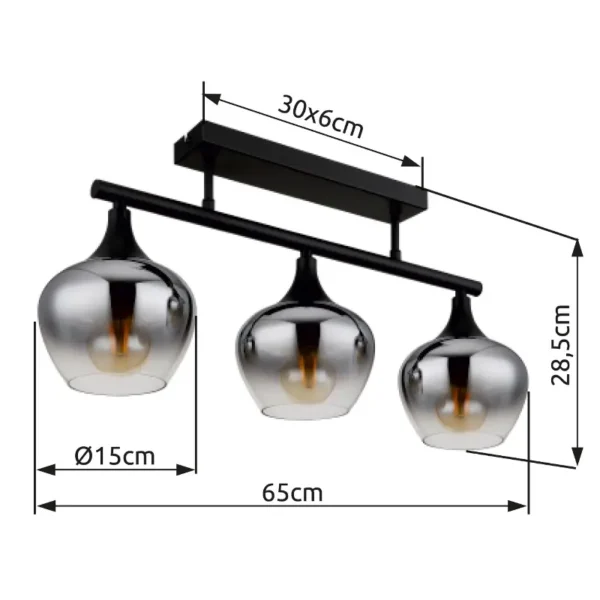 PLAFONSKA LAMPA MAXY 15548-3D1 GLOBO LIGHTING - Image 6
