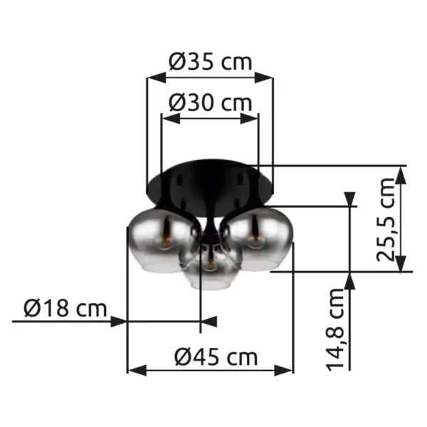 PLAFONSKA LAMPA MAXY 15548-3D GLOBO LIGHTING - Image 5
