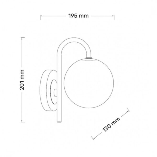 TALIA 1 ZIDNA LAMPA 1*G9 CRNA/BAKAR HOME LIGHT - Image 2