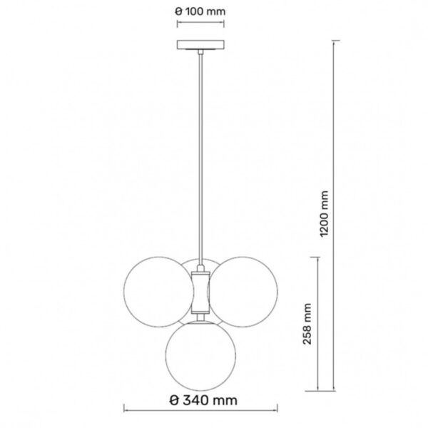 TALIA 11 LUSTER 4*G9 CRNA/BAKAR HOME LIGHT - Image 2