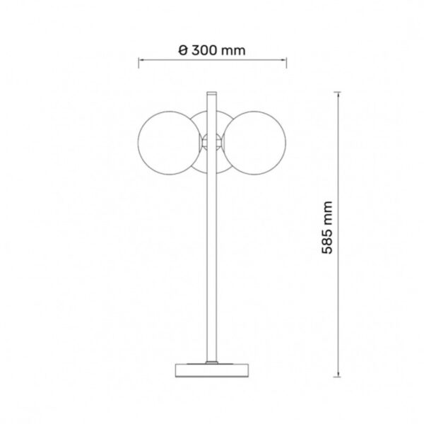 TALIA 14 STONA LAMPA 3*G9 CRNA/BAKAR HOME LIGHT - Image 2