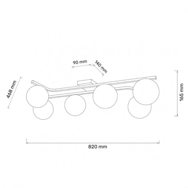 TALIA 40 LUSTER 6*G9 SIVA/HROM HOME LIGHT - Image 2