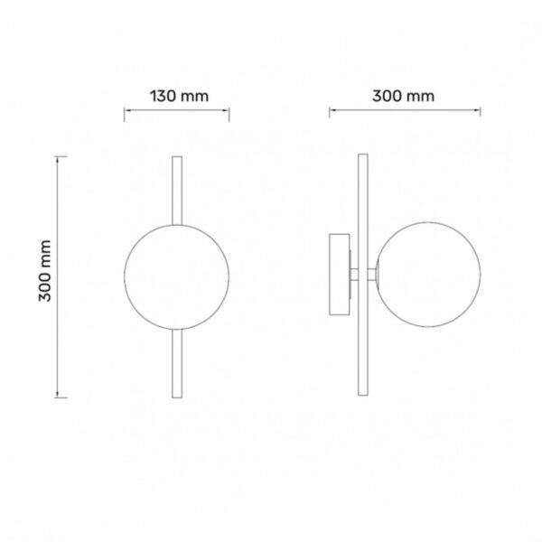 TALIA 43 ZIDNA LAMPA 1*G9 CRNA/BAKAR HOME LIGHT - Image 2