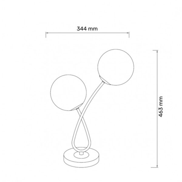 TALIA 47 STONA LAMPA 2*G9 CRNA/BAKAR HOME LIGHT - Image 2