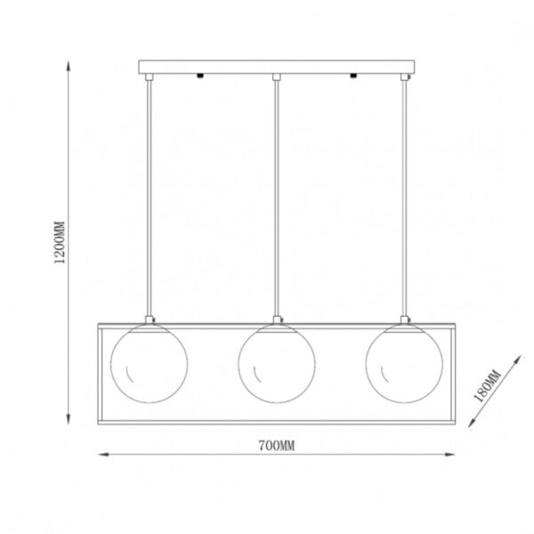 TALIA 72 LUSTER 3XE14 CRNA/ZLATO HOME LIGHT - Image 2