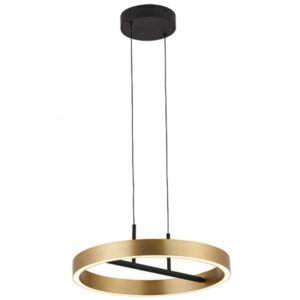 M10943 led visilica 32w 3000k crna+ brušeno zlato 3y mitea lighting
