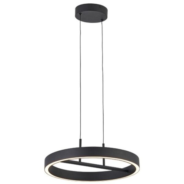 M10945 led visilica 32w 3000k peščano crna 3y mitea lighting