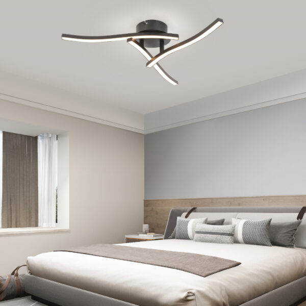 Cora led plafonjera crna 742030 esto prostor