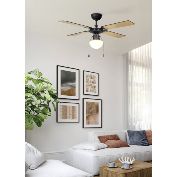 Fortaleza plafonski ventilator sa svetlom 35122 eglo drvo elise