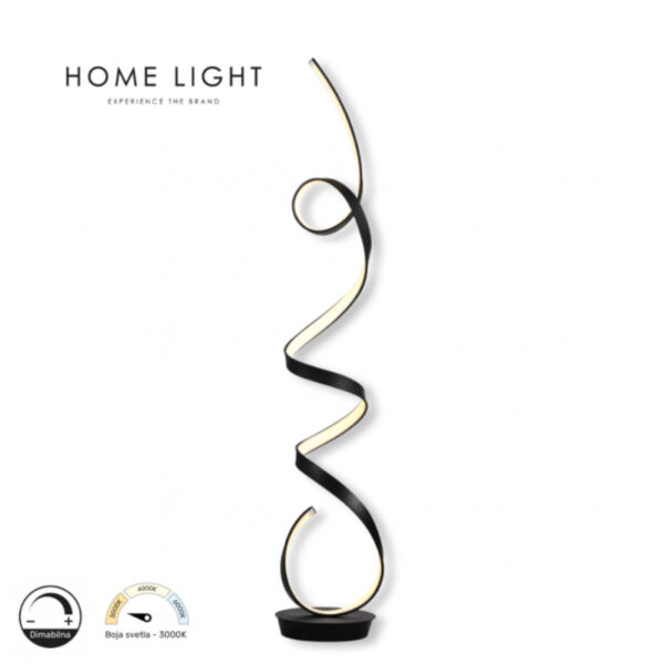 Luna 144 podna led lampa crna 54w dimabilna home light
