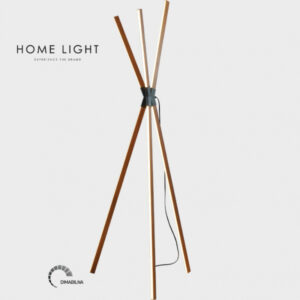 Solea 25 podna led lampa crna drvo home light