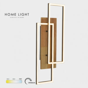 Solea 37 led plafonjera crna drvo home light