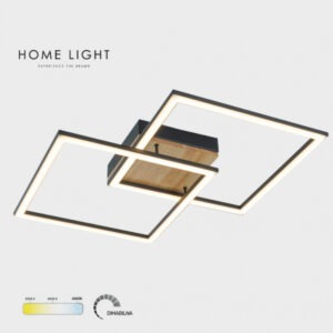 Solea 38 led plafonjera crna drvo home light