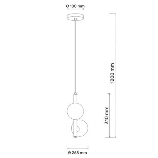 Talia 18 visilica staro zlato 2xg9 home light tc