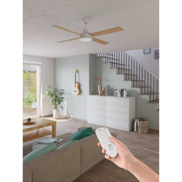 Trinidad beli mat plafonski ventilator sa led osvetljenjem prostor 2