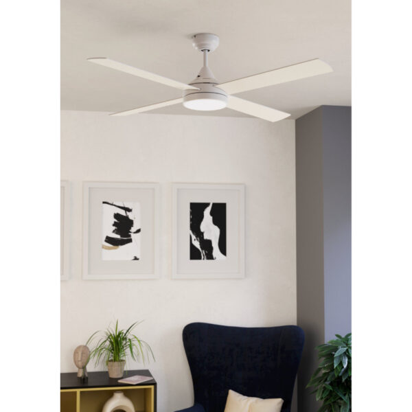 Trinidad beli mat plafonski ventilator sa led osvetljenjem prostor 3