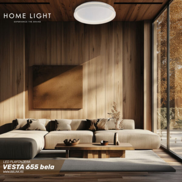 Vesta 655 led plafonjera bela 48w home light prosotr