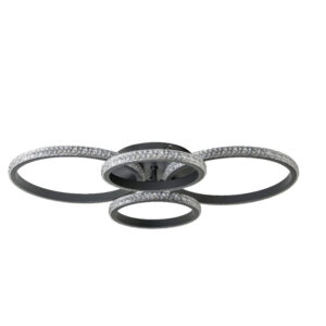 Vivian led plafonjera sa kristalima crna vivian 780610