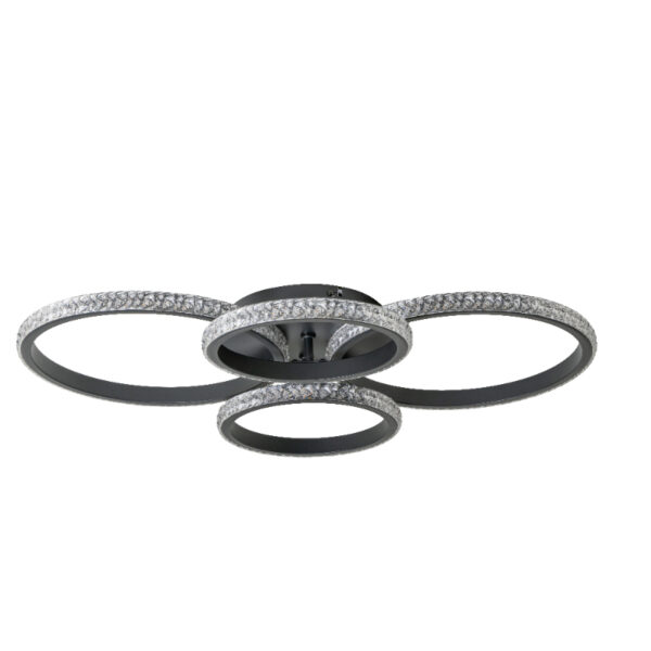 Vivian led plafonjera sa kristalima crna vivian 780610