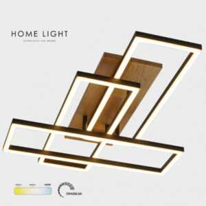 Solea 36 led plafonjera crna drvo home light