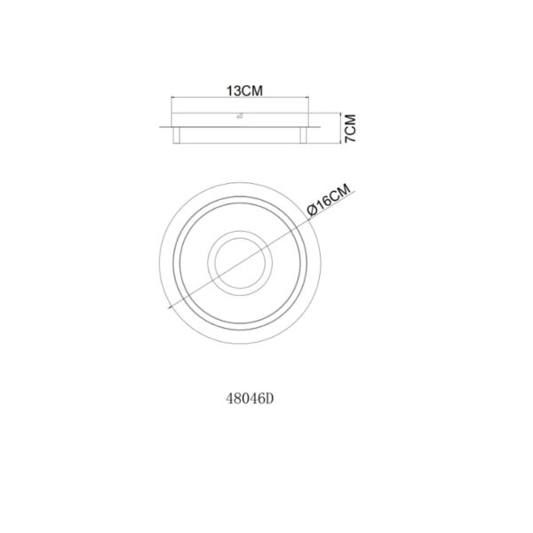 Led plafonska lampa zara 48046d globo lighting dimenziej