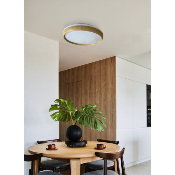 Led plafonjera svetlo drvo 24w cct 1