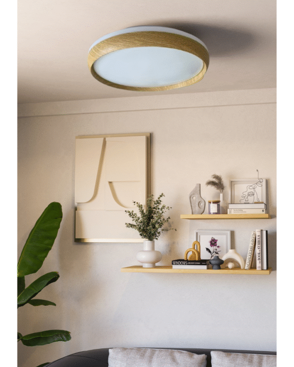 Led plafonjera svetlo drvo 36w cct