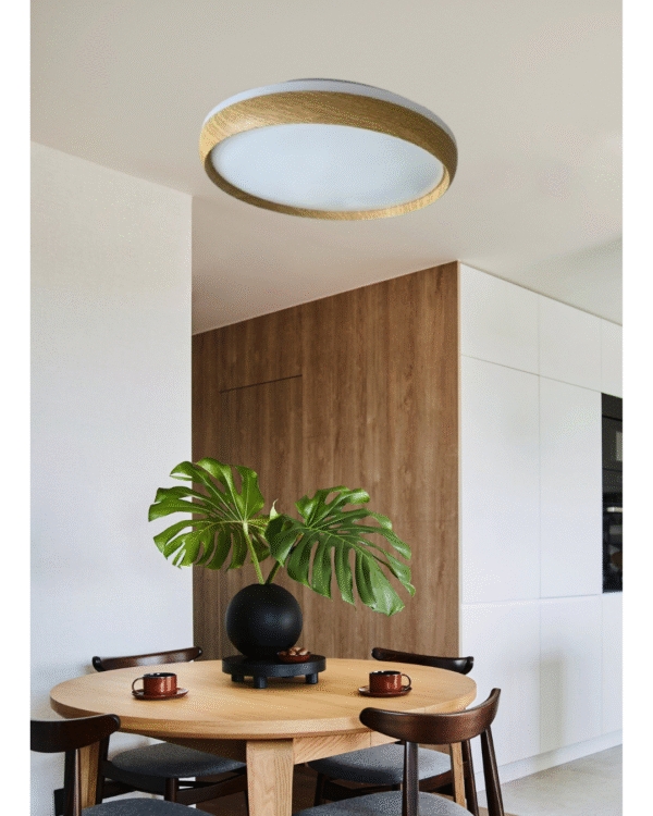 Led plafonjera svetlo drvo 48w cct
