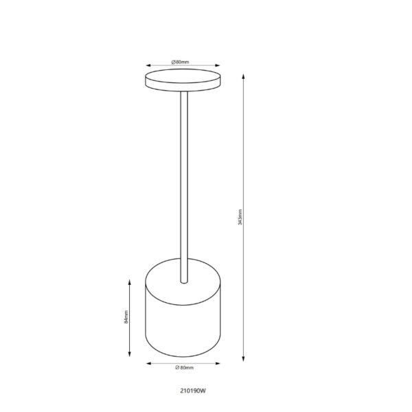 Led stona lampa paulina bela 210190w globo lighting dimenzije