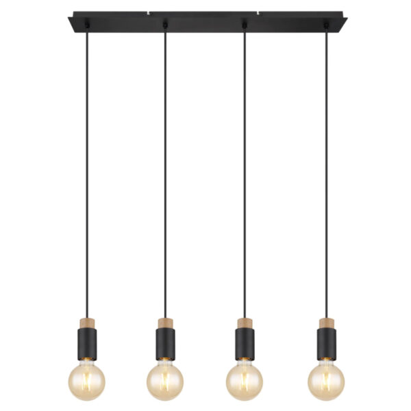 Visilica matti drvo crna 54045 4h globo lighting 2