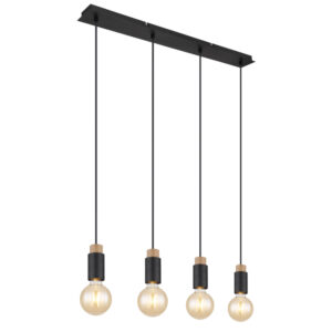Visilica matti drvo crna 54045 4h globo lighting
