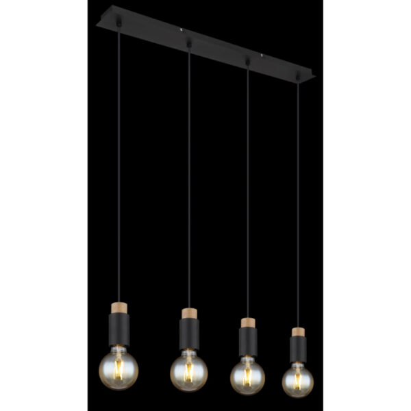 Visilica matti drvo crna 54045 4h globo lighting 4