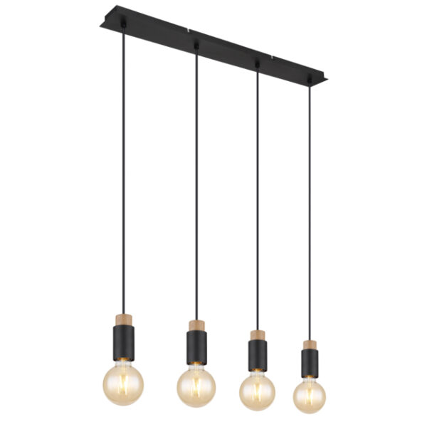 Visilica matti drvo crna 54045 4h globo lighting