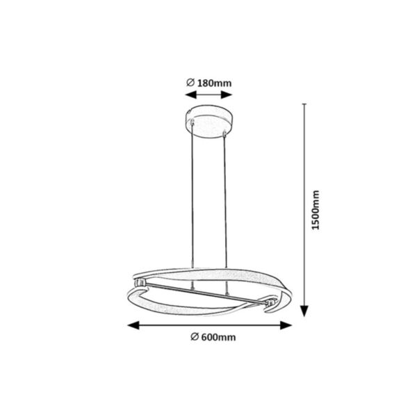 Adalind led viseca lampa 71149 rabalux dimenzije