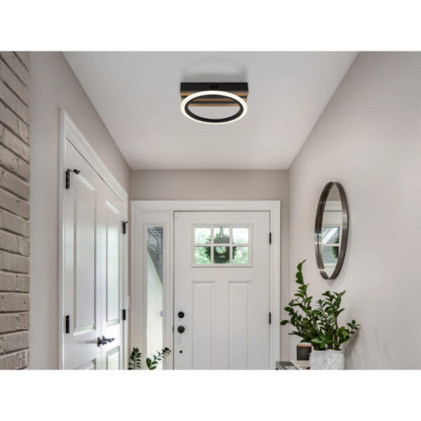 Led plafonska lampa drvene letvice blevins 67360d1 globo lighting prostor