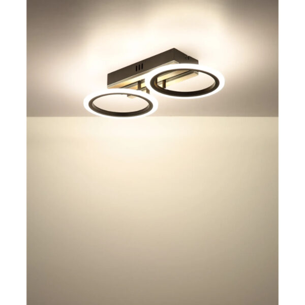 Led plafonska lampa drvene letvice blevins 67360d2 globo lighting prostor 4k