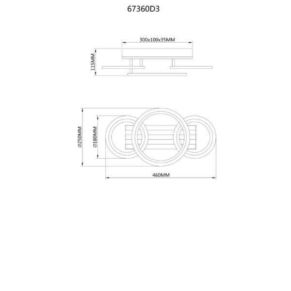 Led plafonska lampa drvene letvice blevins 67360d3 globo lighting dimenzije