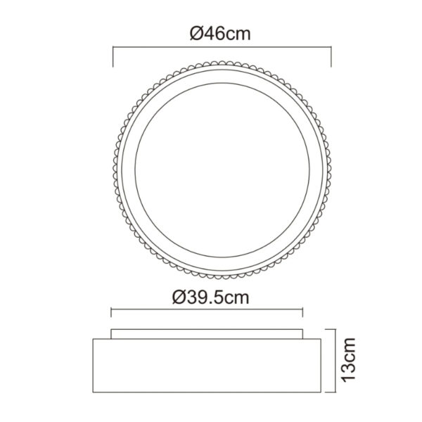 Led plafonska lampa kemp 15924ds crna globo lighting dimenzije