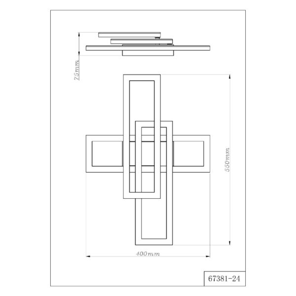 Led plafonska lampa wilton 67381 24 pesak globo lighting dimenzije