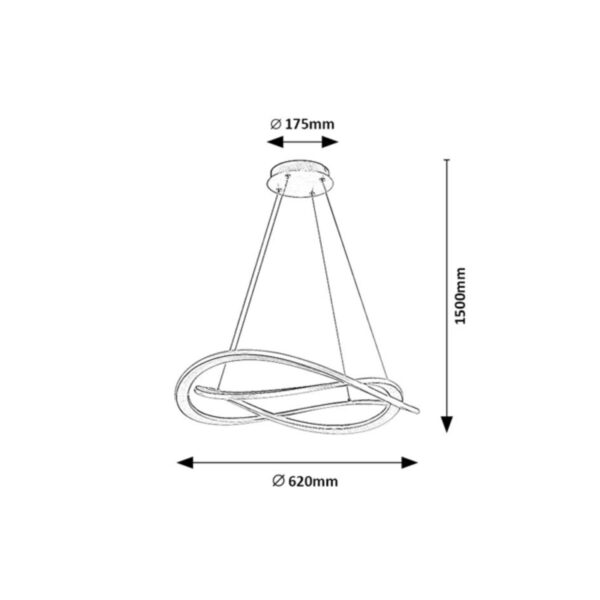 Led viseca lampa kallira 72282 rabalux dimenzije