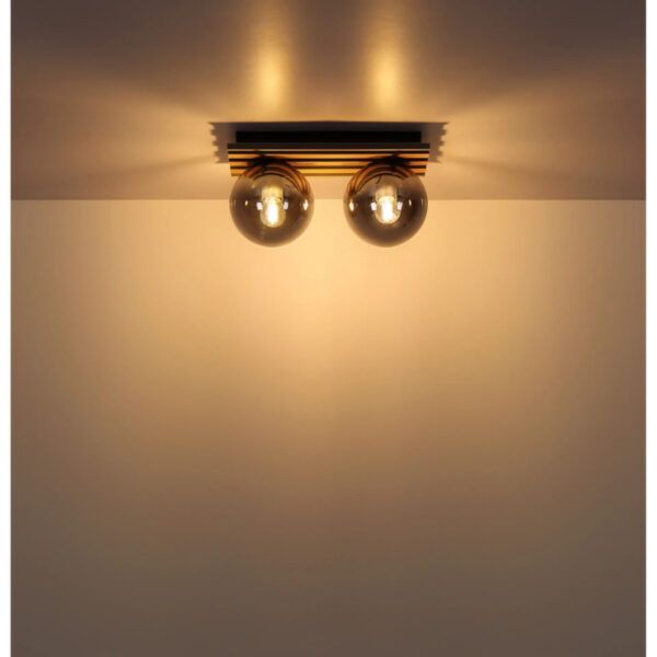 Plafonska lampa drvene letvice parsons 54343 2 globo lighting 4
