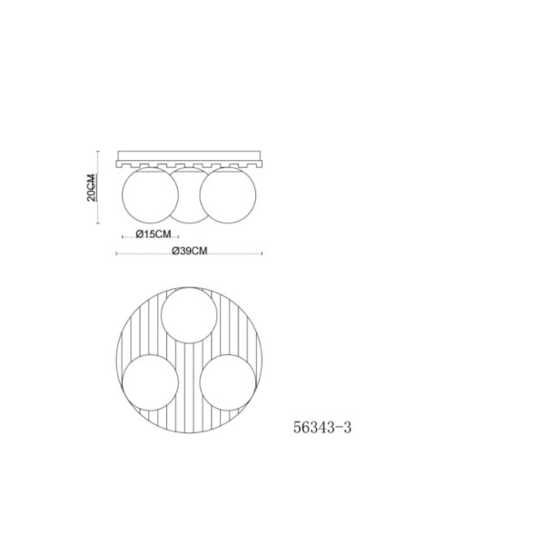 Plafonska lampa drvene letvice parsons 54343 3 globo lighting dimenzije